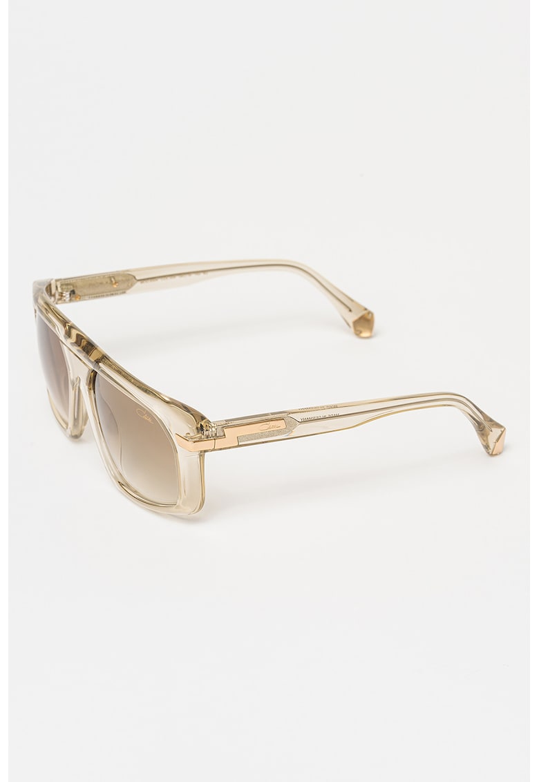 Oferte la Ochelari de soare aviator supradimensionati cu model unisex - Negru/Portocaliu mandarina
