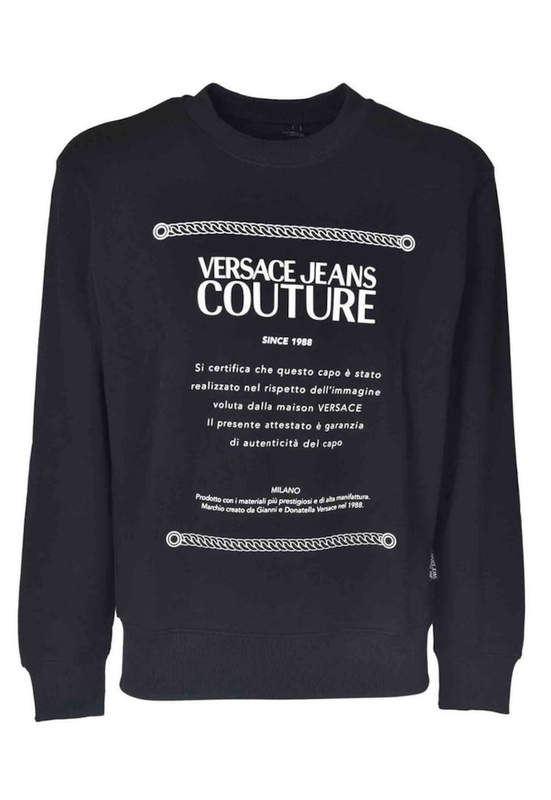 Oferte la Bluza barbati -  Bumbac - Negru/Alb - Negru