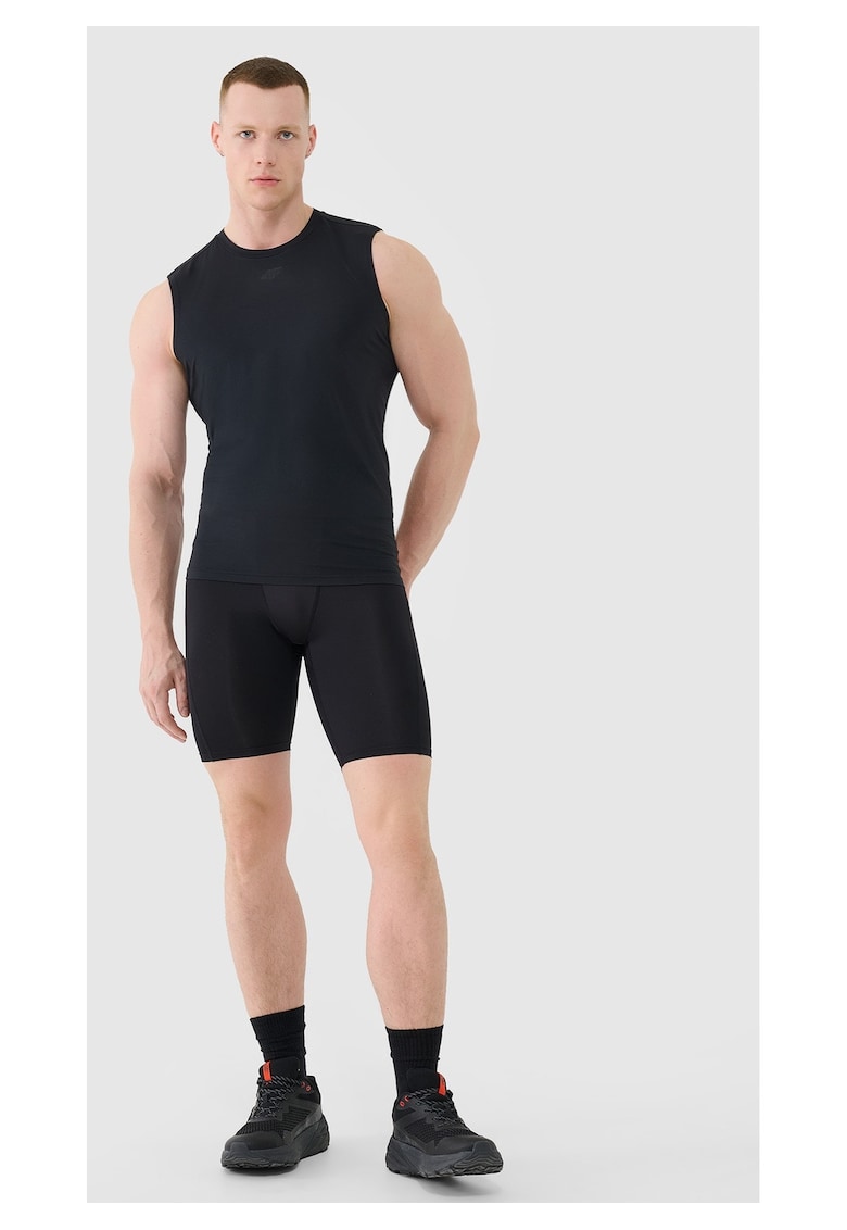 Oferte la Pantaloni scurti de trening  slim - uscare rapida - negru - material reciclat