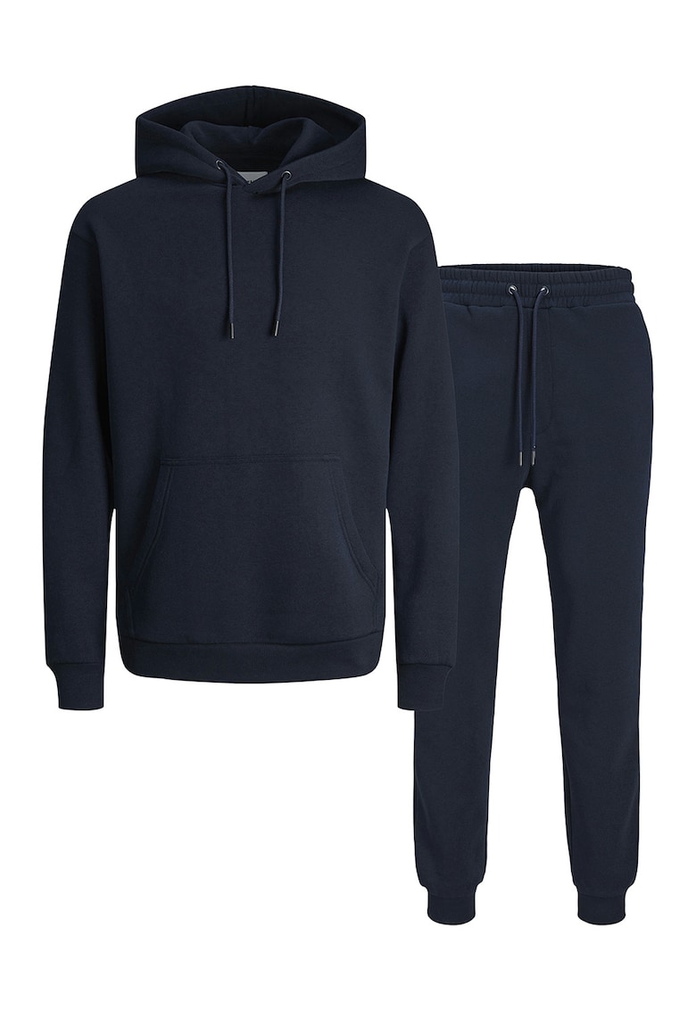 Oferte la Trening din amestec de bumbac cu buzunar kangaroo - Bleumarin
