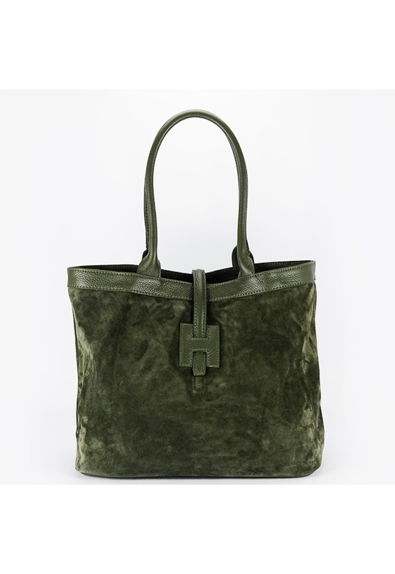 Oferte la Geanta mare neagra dama din piele naturala B-1896 M9 10683 - Verde
