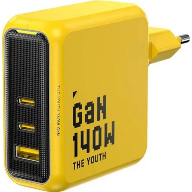 Oferte la Incarcator The Youth PD 140W 2x USB-C 1x USB-A Galben