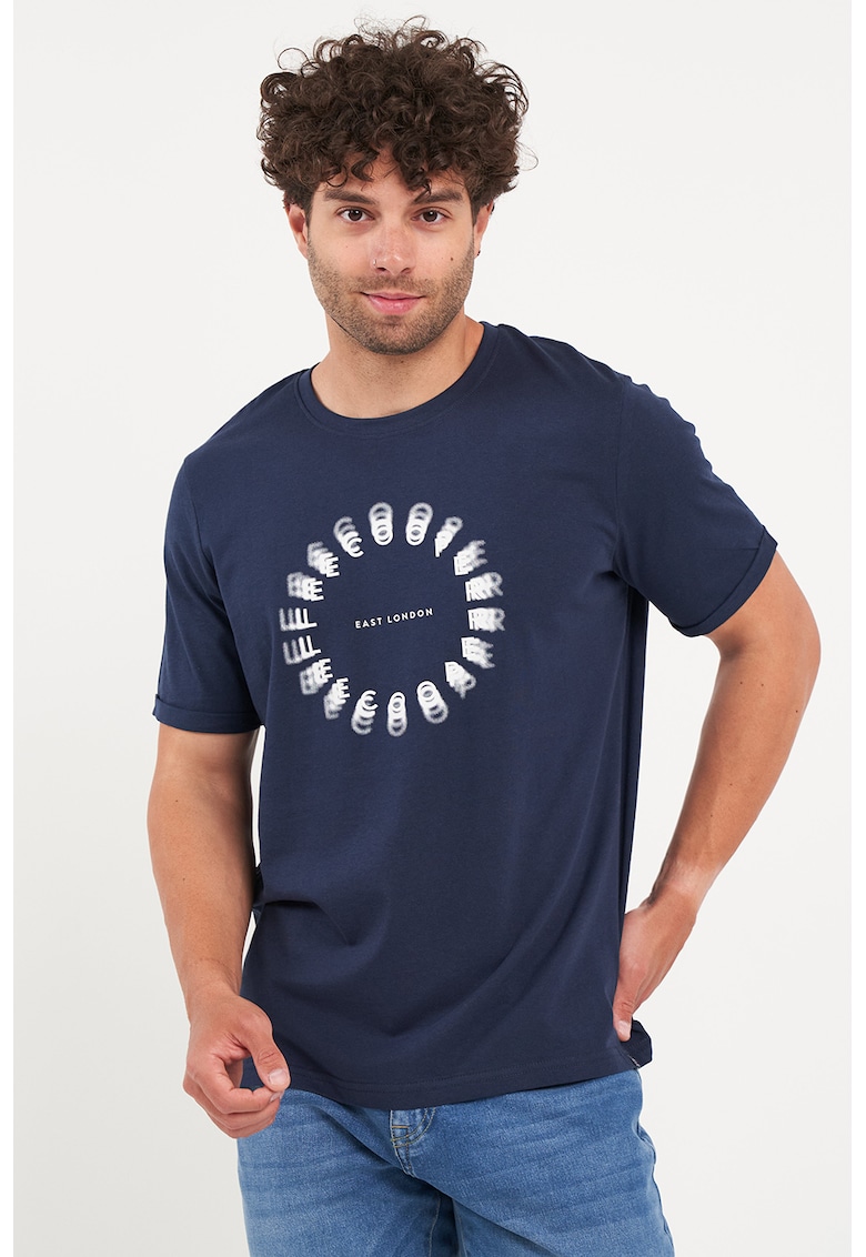 Oferte la Tricou regular fit cu imprimeu grafic - Alb/Bleumarin