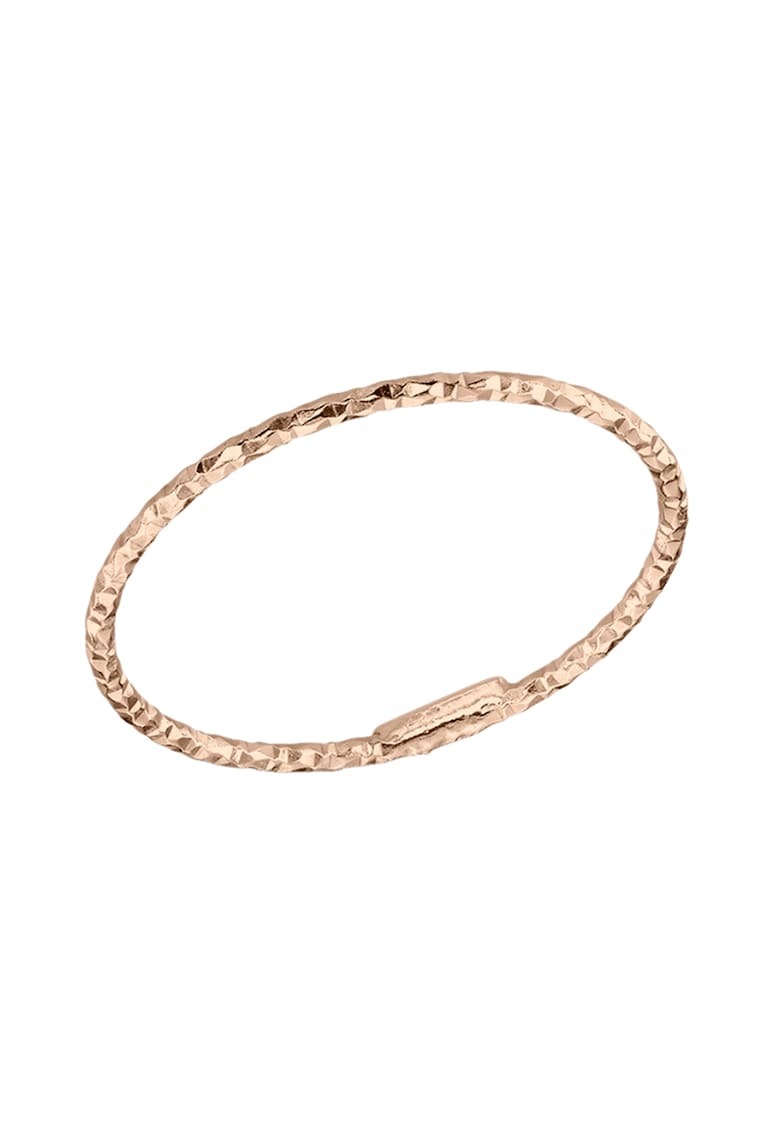 Oferte la Inel placat cu argint veritabil si aspect texturat - Auriu rose