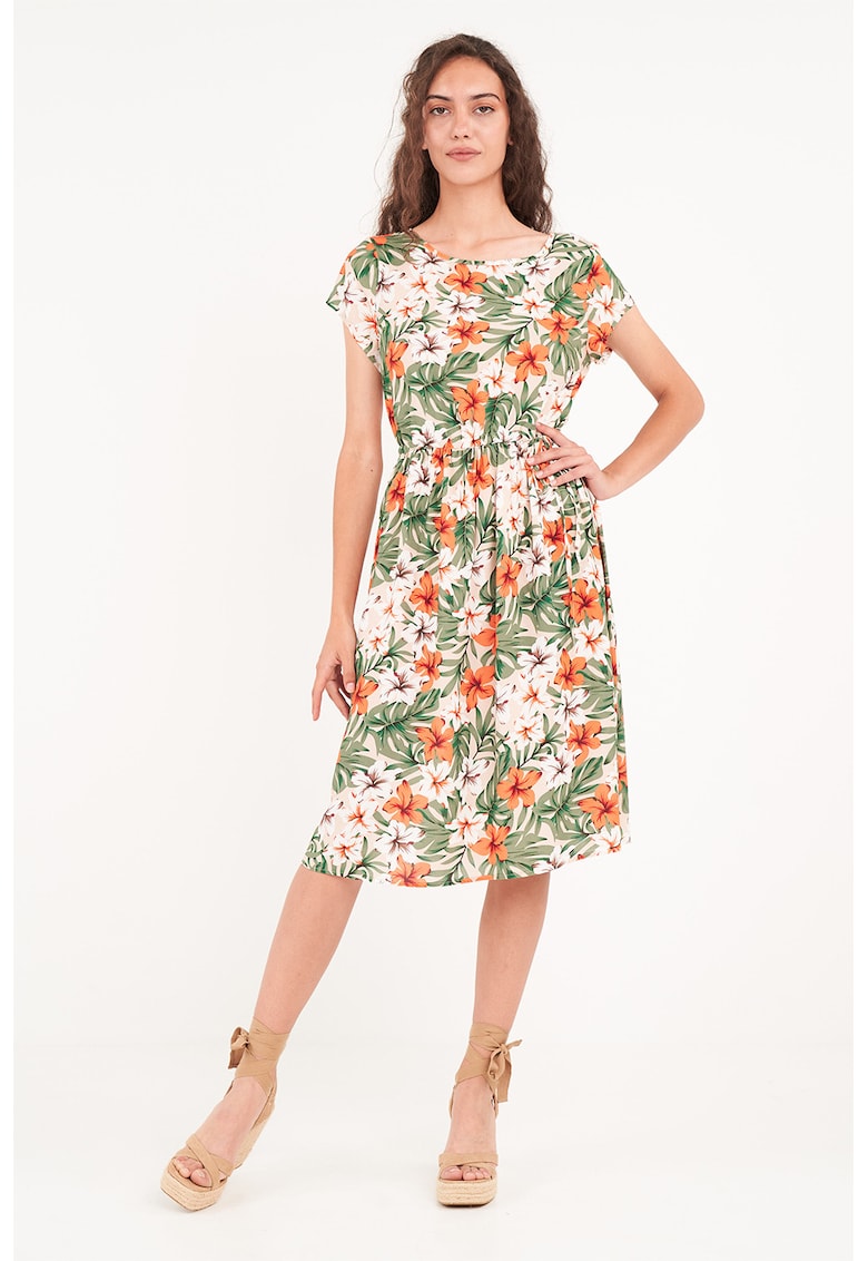 Oferte la Rochie cu imprimeu floral - Multicolor