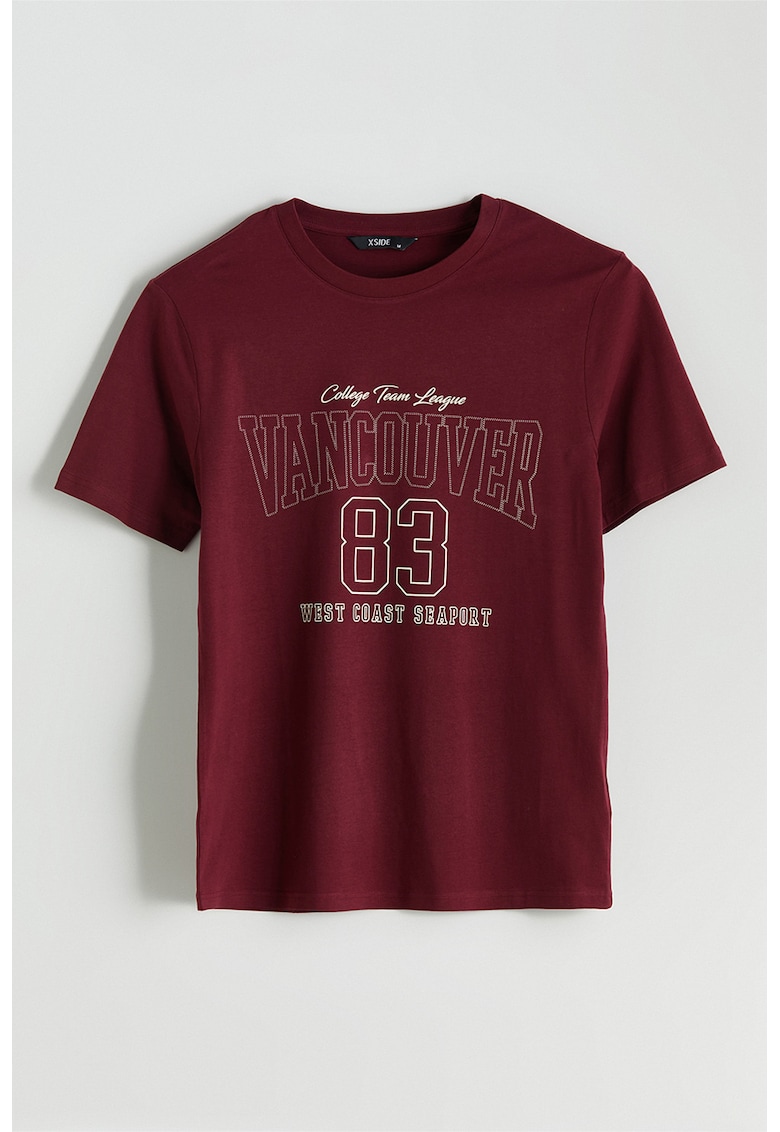 Oferte la Tricou din bumbac cu imprimeu - Visiniu