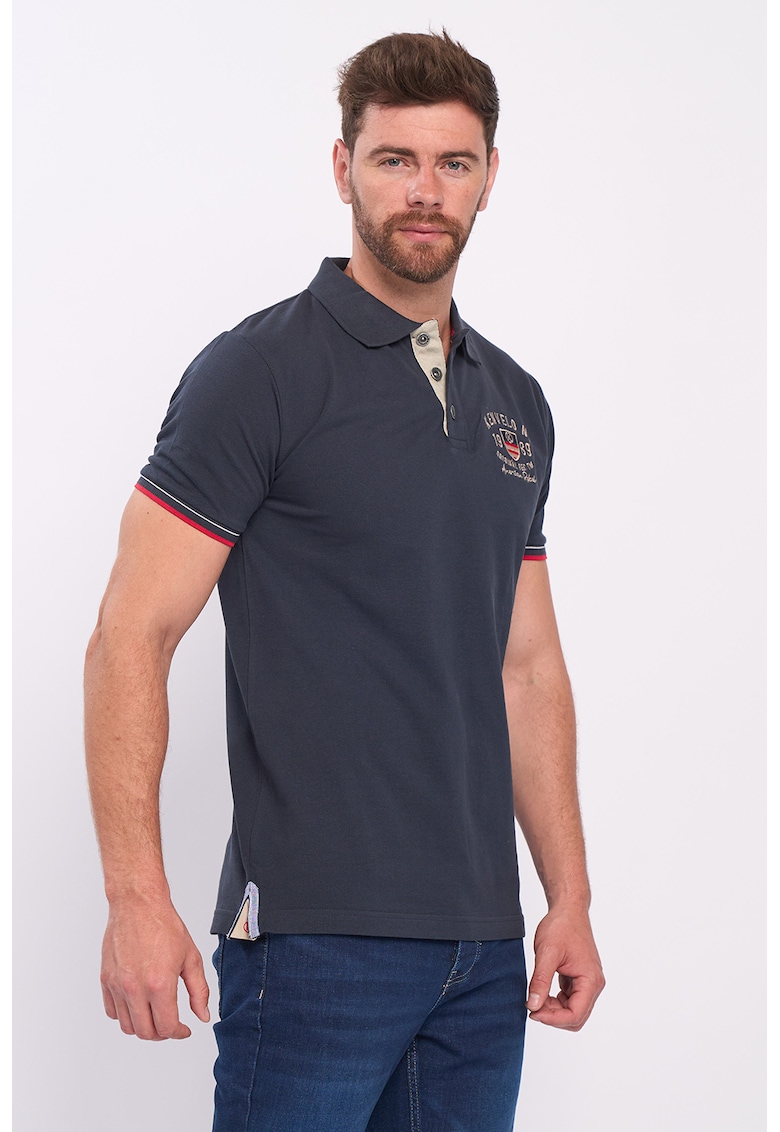 Oferte la Tricou polo cu aspect pique - Albastru ultramarin