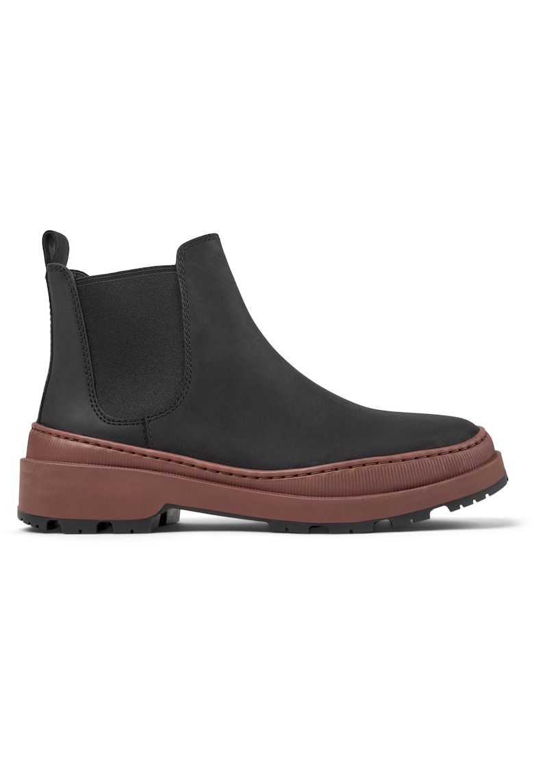 Oferte la Ghete Chelsea de piele nabuc Brutus Trek 51787 - Negru