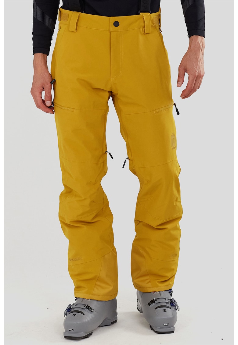 Pantaloni cu bretele pentru ski Teak - Galben sofran