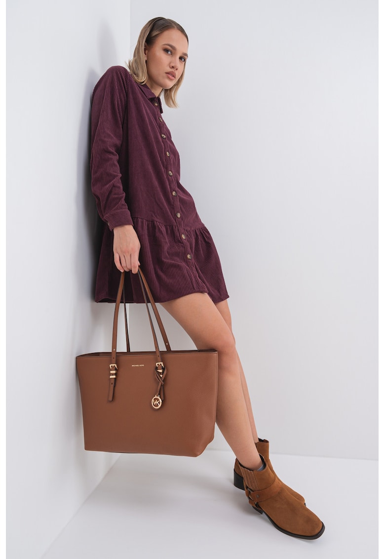 Rochie-camasa din reiat Cleo - Violet tyrian