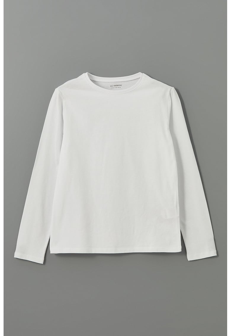 Oferte la Bluza cu decolteu rotund - Alb fildes