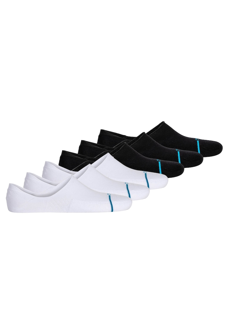 Oferte la Set de sosete unisex foarte scurte - 6 perechi - Alb/Negru