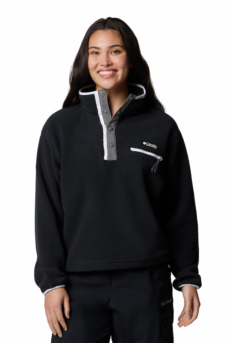 Bluza din material fleece pentru trekking Helvetia II - Alb/Negru/Gri