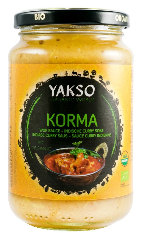 Sos bio pentru wok Korma, 350g Yakso
