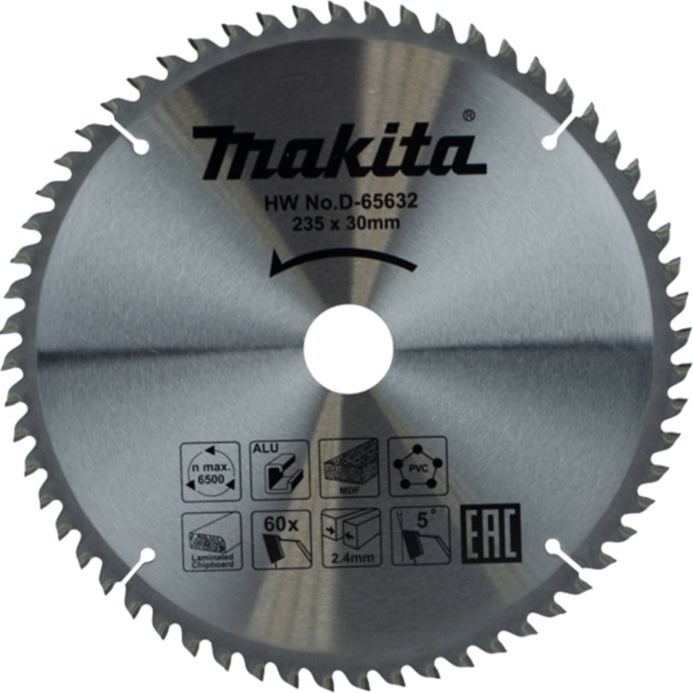 Panza fierastrau circular multimaterial Makita, 235 x 30 x 25 mm
