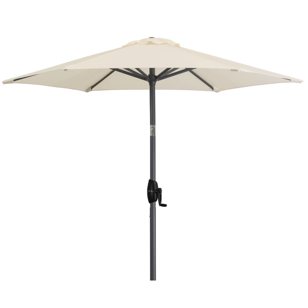 Oferte la Umbrela pentru terasa Derby Basic Plus, crem, 6 spite, diametru 300 cm, inaltime 248 cm