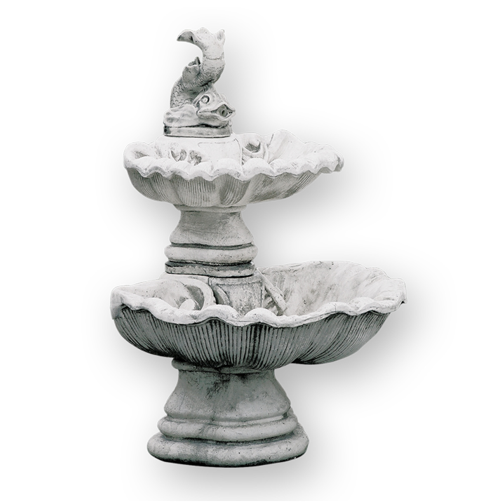Decoratiune gradina Cementarte, fantana Nervi, beton, 102 x 68 cm, 120 kg