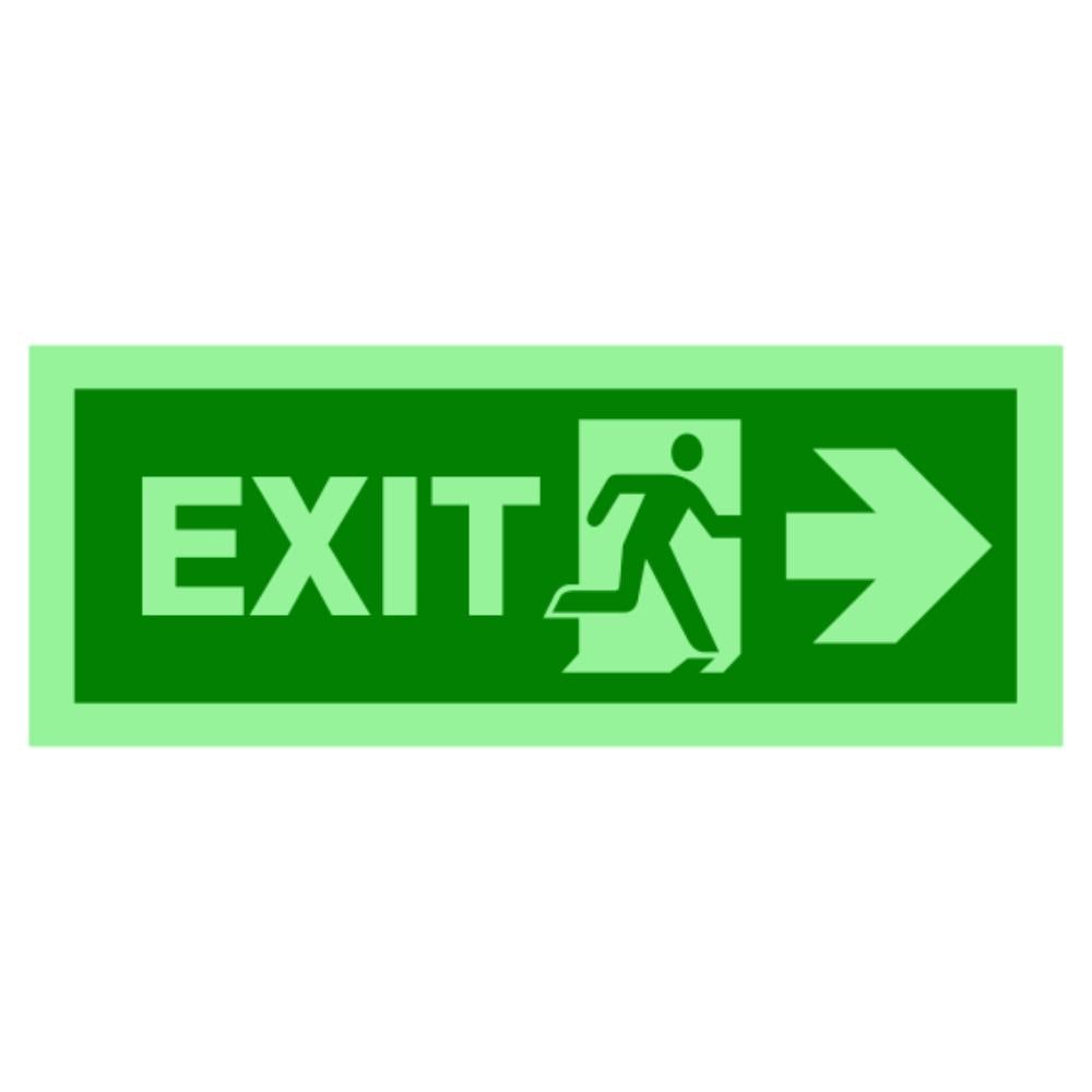 Oferte la Indicator fotoluminoscent Exit dreapta, autocolant, 19.5 x 7.5 cm