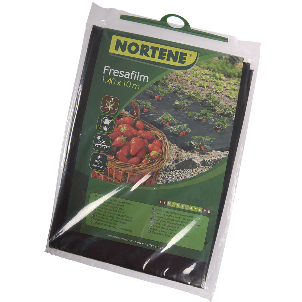 Oferte la Folie de mulcire pentru capsuni, Nortene, polietilena, neagra, 1.4 x 10 m
