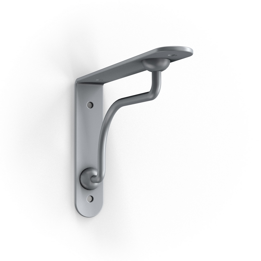 Consola Palladio, argintie, 230 x 30 x 180 mm