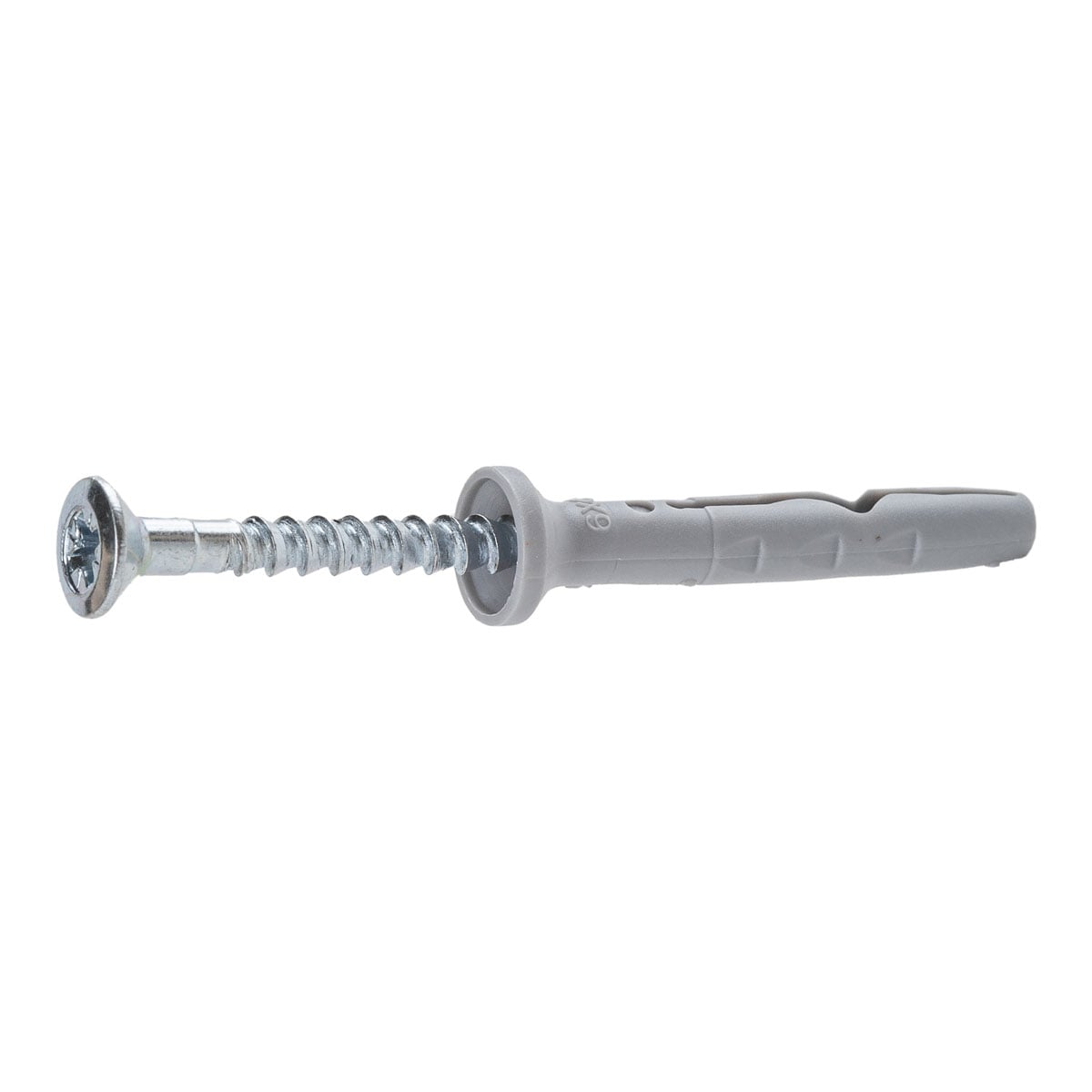 Diblu universal fara guler, cu surub, polietilena, otel galvanizat, 6 x 80 mm, 100 buc