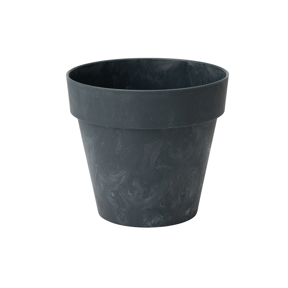 Oferte la Ghiveci Ibiza, PVC, beton negru, diametru 14 cm, inaltime 13 cm
