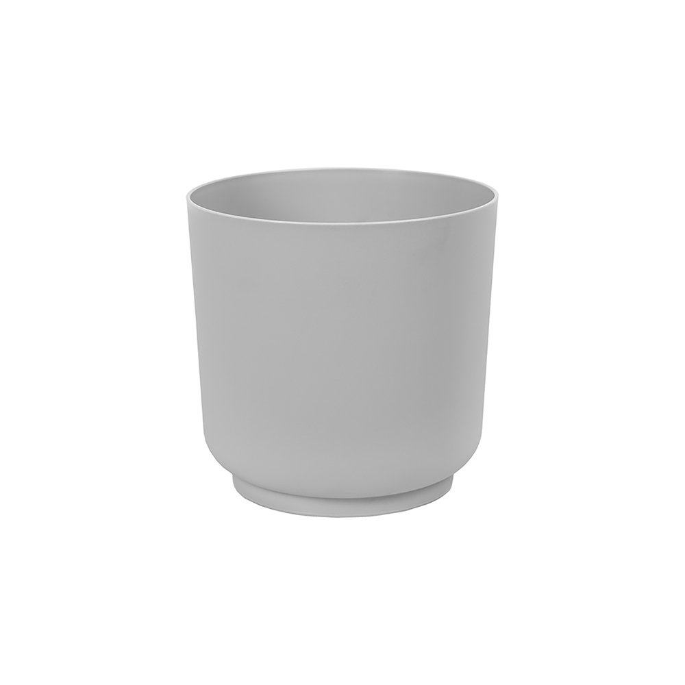 Oferte la Ghiveci Satina, PVC, gri, diametru 15 cm, inaltime 14 cm