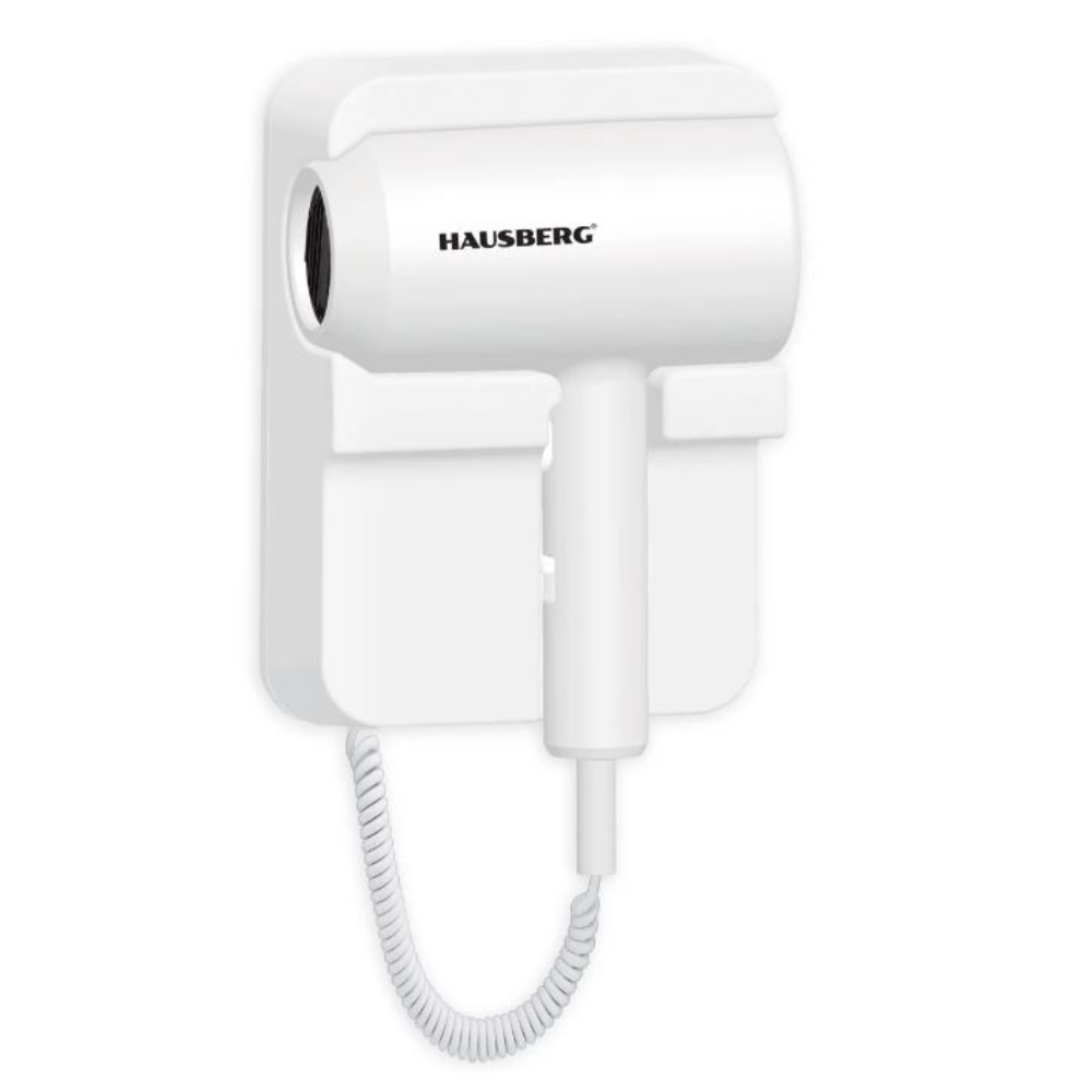 Uscator de par Hausberg HB-260 AB, 120 W, montaj pe perete, alb