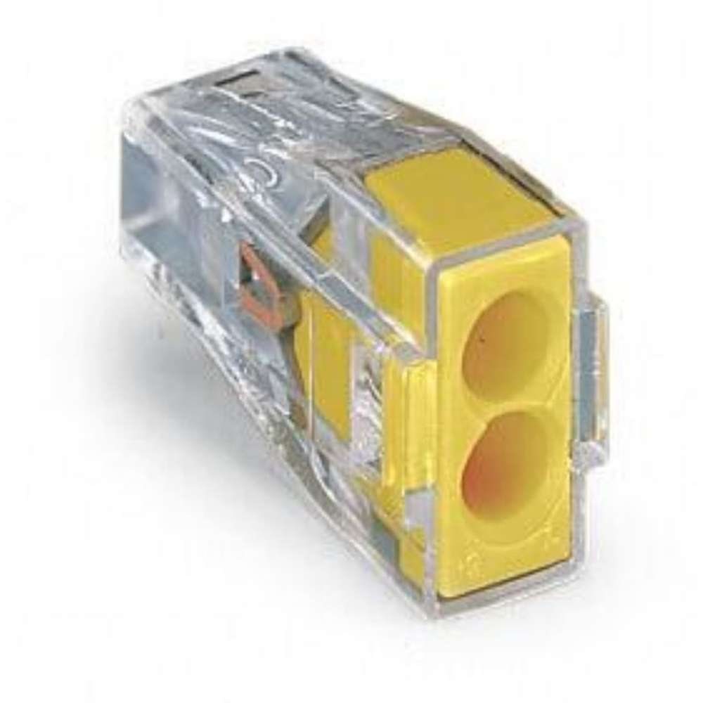 Conector imbinare Push Wire Wago 773-102, 30 A, conductori unifilari, 2 x 2.5 mmp, 100 bucati/set