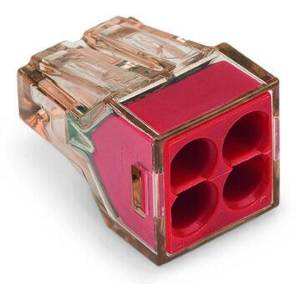 Conector imbinare Push Wire Wago 773-604, 30 A, conductori unifilari, 4 x 4 mmp, 100 bucati/set