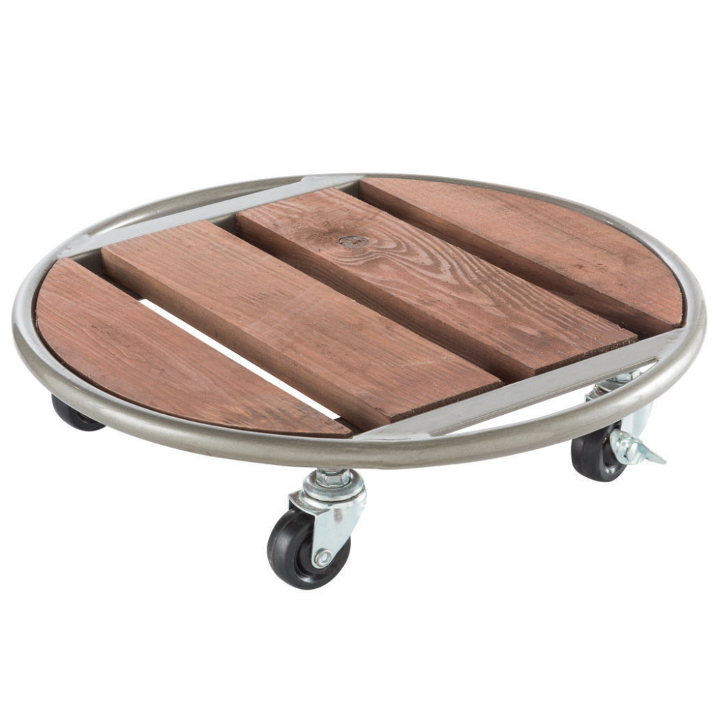 Oferte la Suport flori Nortene, lemn masiv si metal, maro, rotund, 35 cm