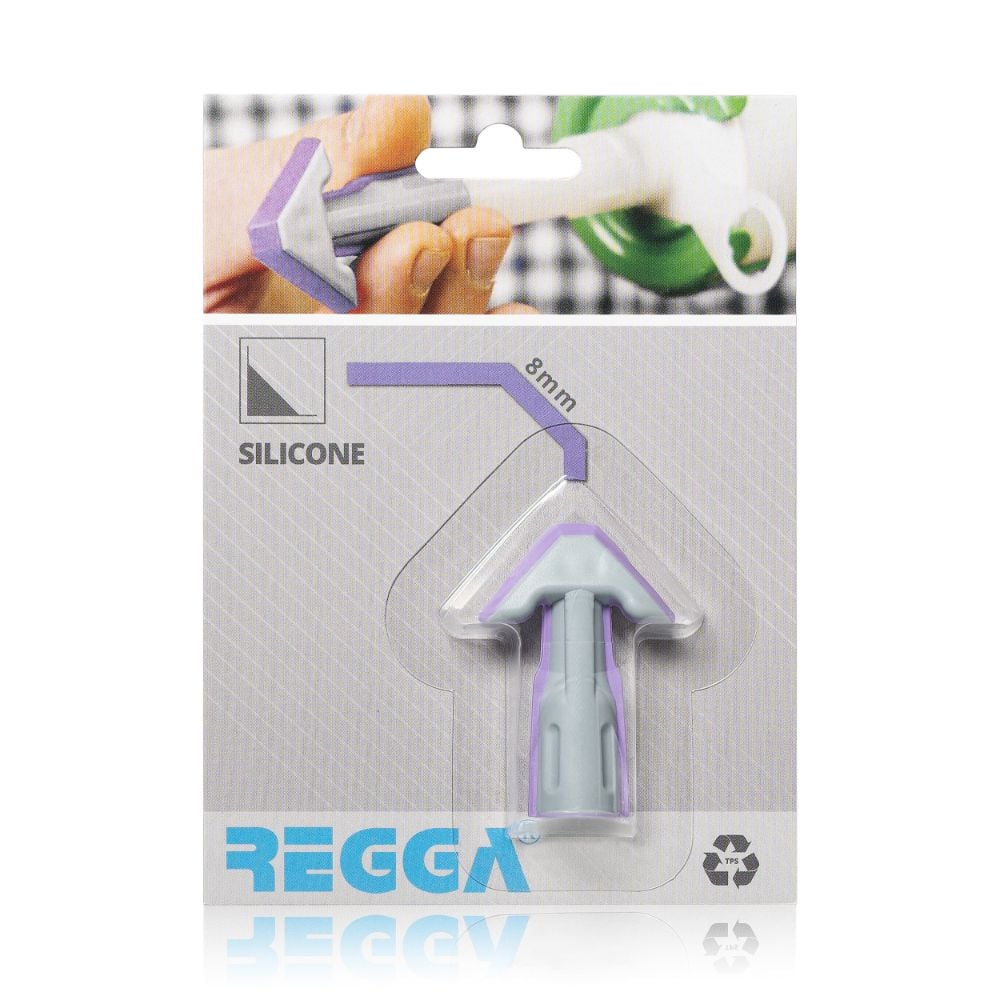 Aplicator silicon Regga, mov, forma plata, 8 mm