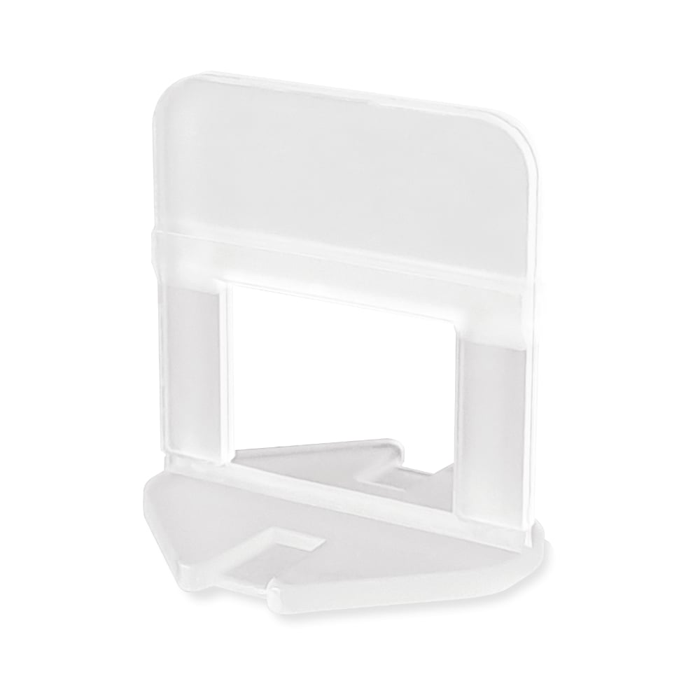 Distantier clips autonivelant, pentru placi cu grosimea de 3-12mm, polipropilena, alb, rost 1,5 mm, 50 bucati