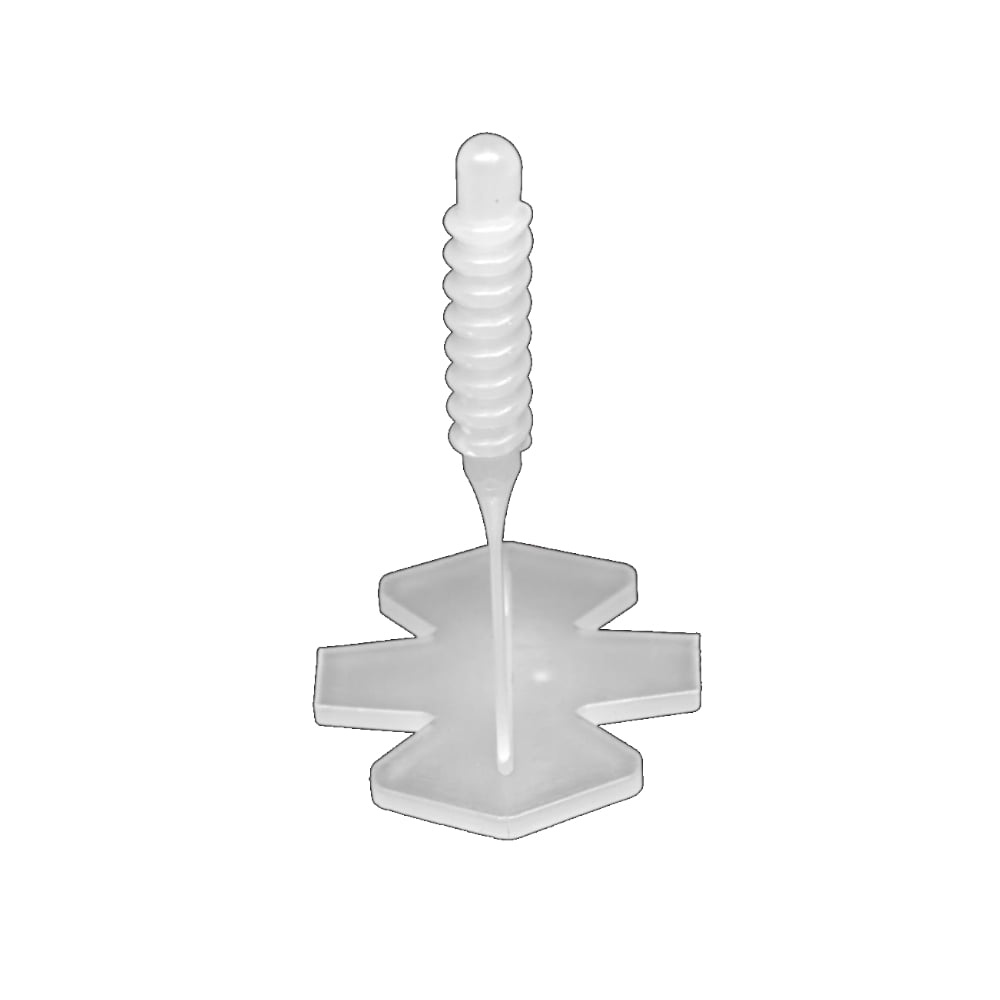 Distantieri tip surub pentru faianta si gresie, polipropilena, alb, 1 mm, 50 bucati