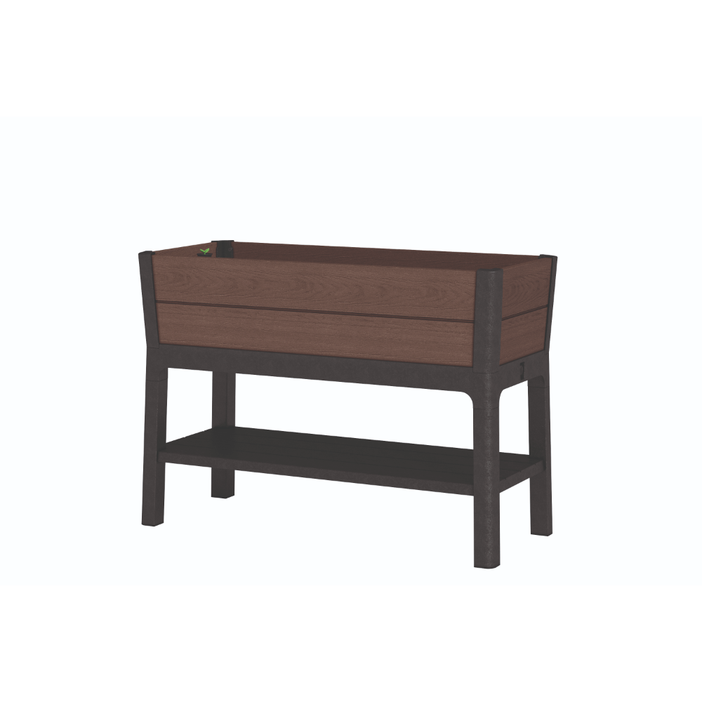 Jardiniera cu picioare Keter Darwin, plastic, maro, 113 x 47.5 x 79.8 cm