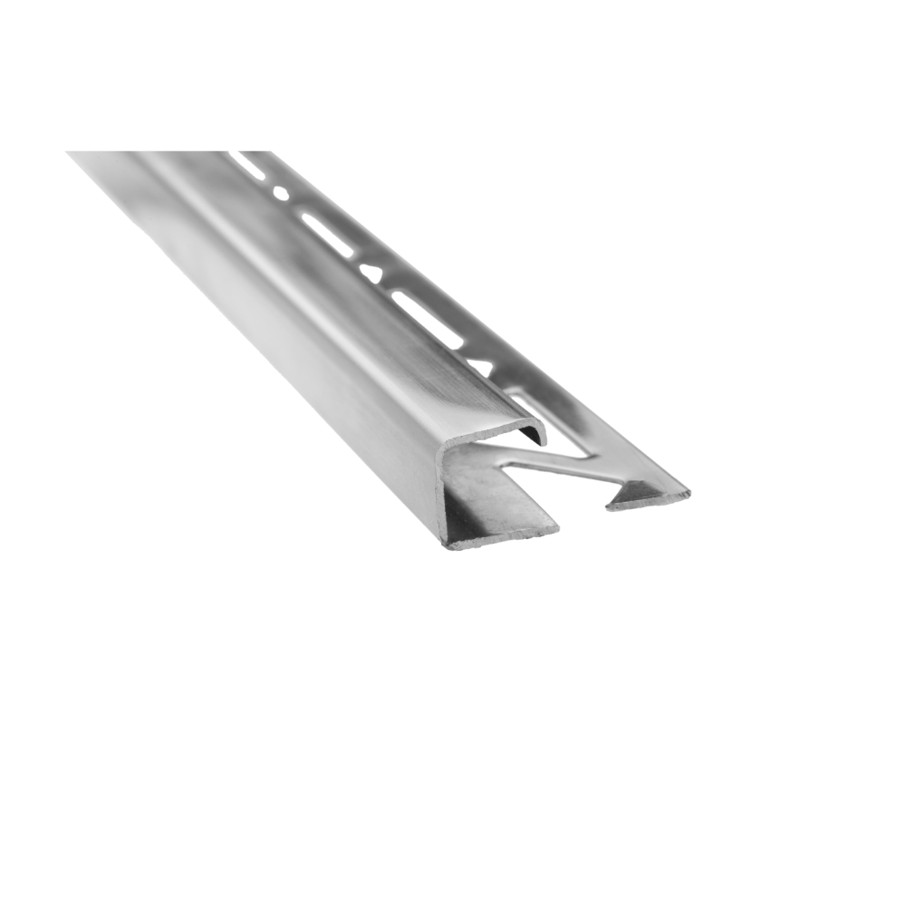 Profil de terminatie pentru faianta/gresie Pawotex inox, argintiu, 2500 mm
