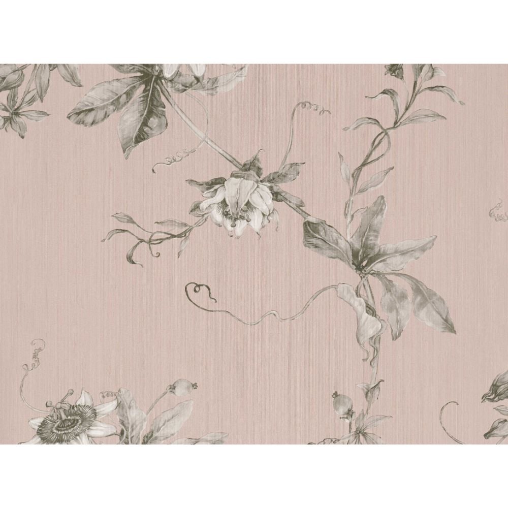 Tapet vinil Preloved Passion 220902, model floral, roz/gri,  0.53 x 10 m