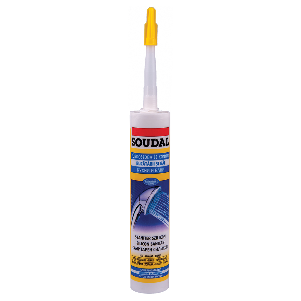 Silicon sanitar Soudal, interior/exterior, transparent, 280 ml