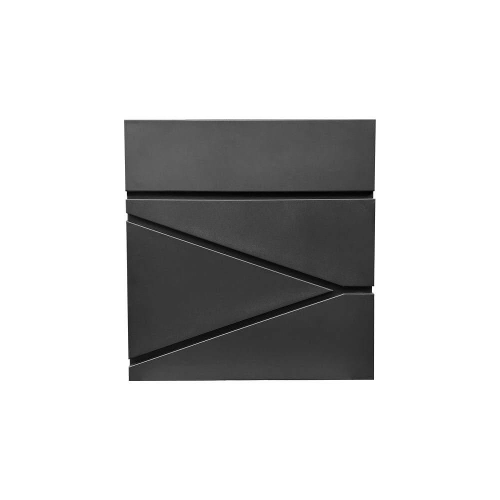 Cutie postala 3 in 1 exterior, otel galvanizat, gri antracit, 370 x 370 x 105 mm