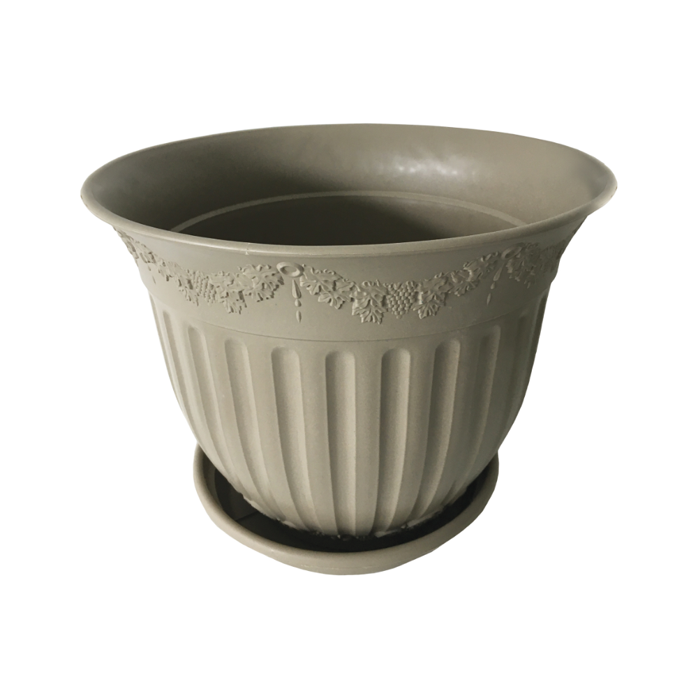 Ghiveci rotund cu suport Calla, polipropilena, nisip, 30 cm