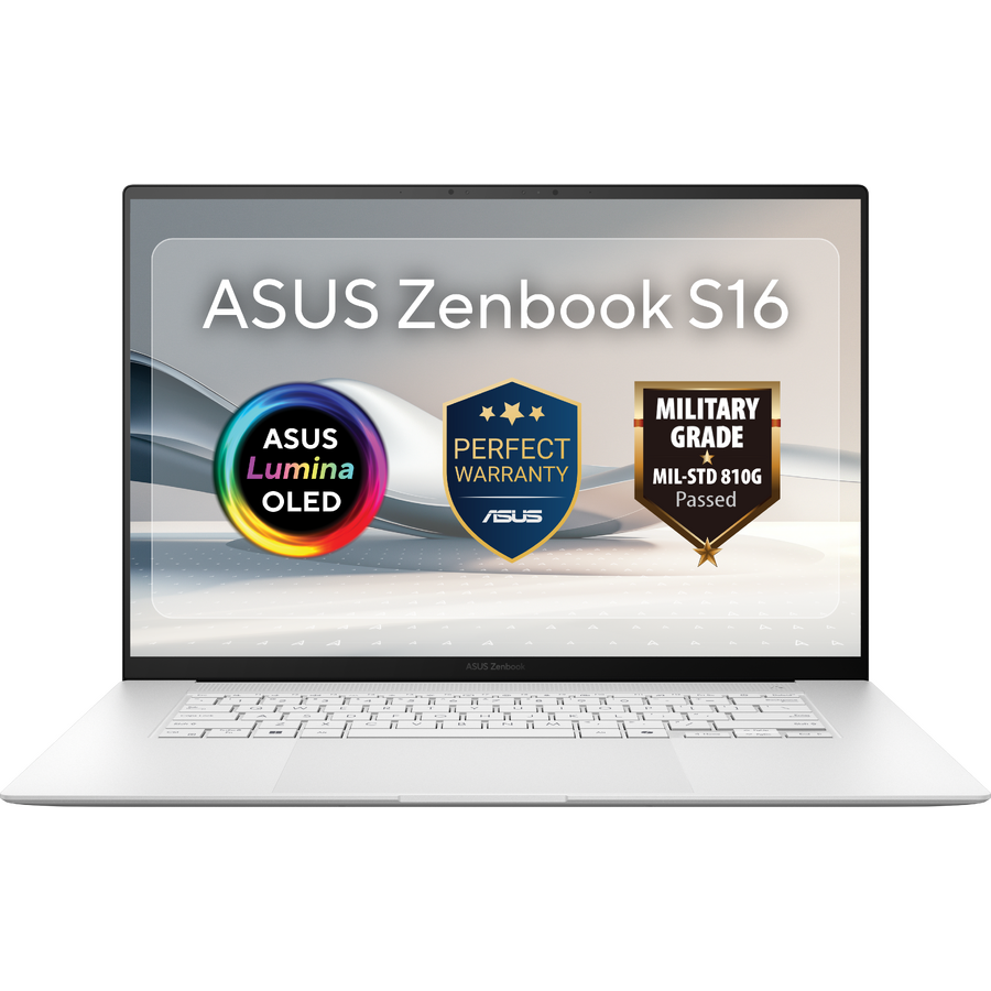 Laptop Zenbook S16 OLED 3K 16 inch AMD Ryzen AI 9 465 32GB 1TB SSD Windows 11 Pro White