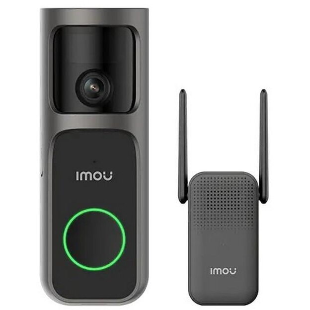 Kit Sonerie Video Smart DS3 Camera Panoramica 4MP Wi-Fi Gri/Negru