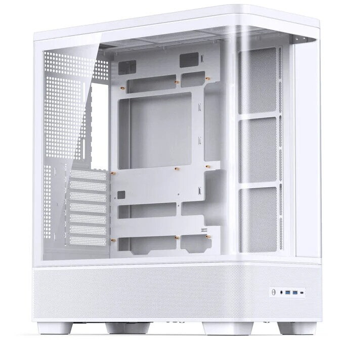 Carcasa TK-5 Midi-Tower ATX Tempered Glass Alb