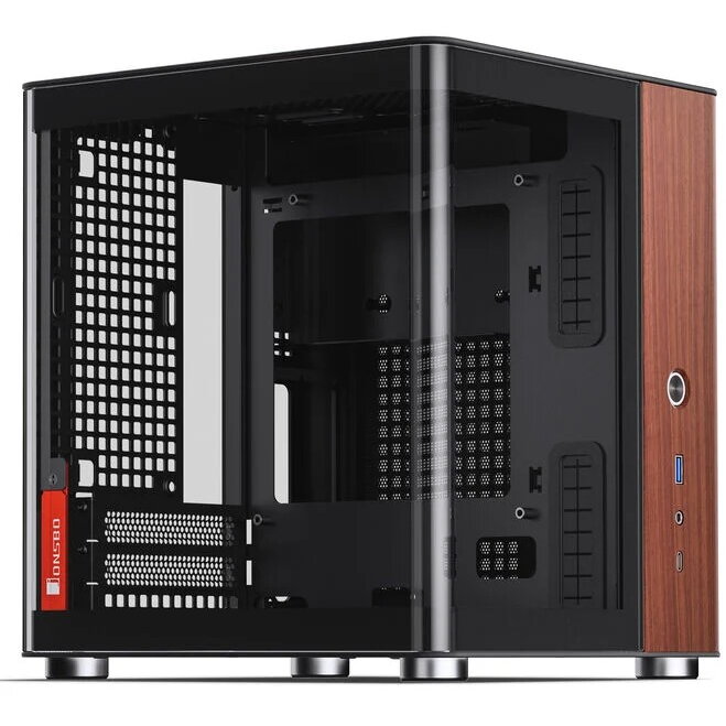 Carcasa TK-0  Mini-Tower Mini-ITX Tempered Glass Negru