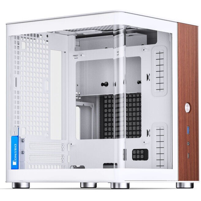Carcasa TK-0 PC Mini-Tower Mini-ITX Tempered Glass Alb