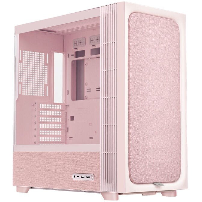 Carcasa FLOVA F50 Midi-Tower ATX Tempered Glass Roz