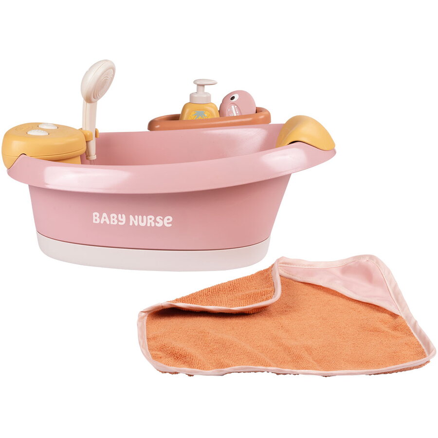 Set Baby Nurse Cadita Balneo roz cu 3 accesorii +3 ani