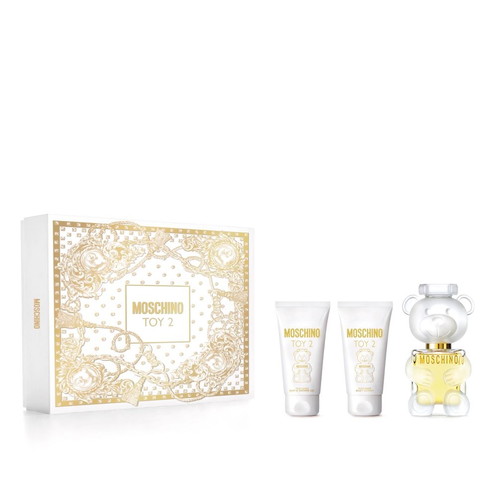 Oferte la Set Cadou Moschino Toy 2, Apa de Parfum, 50 ml + Lotiune de Corp, 50 ml + Gel de Dus, 50 ml