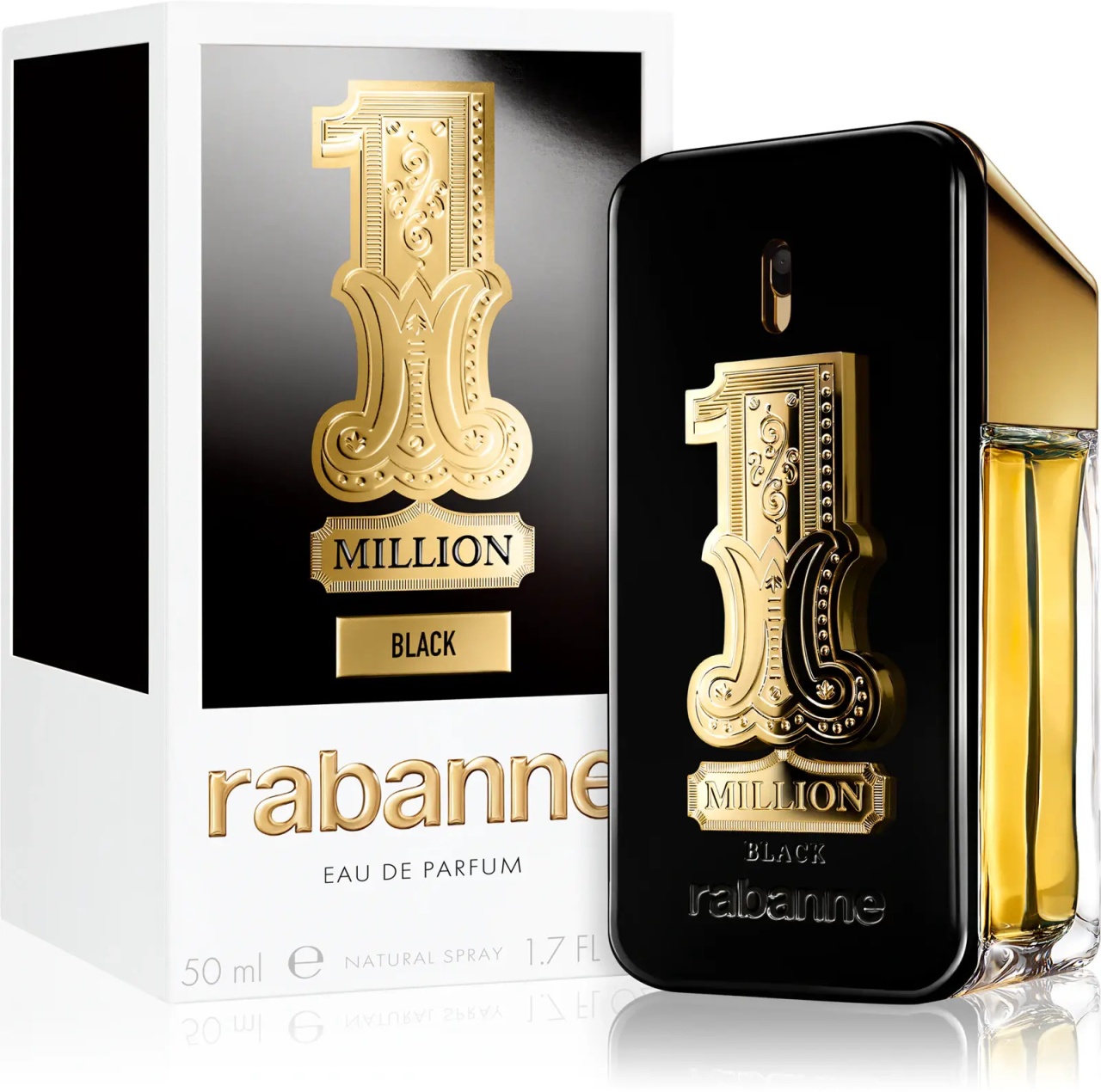 Rabanne 1 Million Black Eau de Parfum, Barbati (Gramaj: 50 ml)