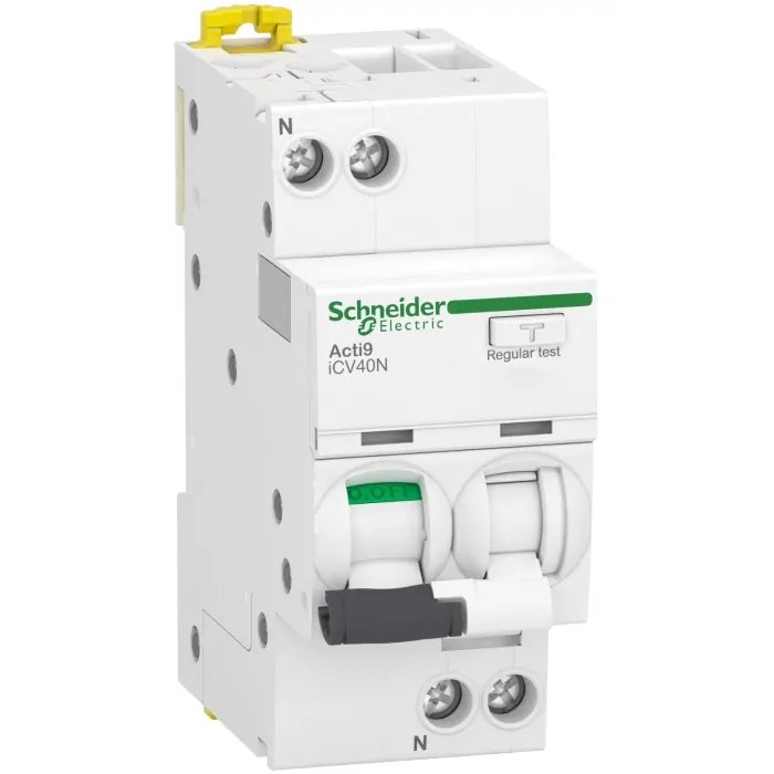 Intrerupator diferential RCBO A9iCV40N 1P+N B 10A 6kA 30mA tip A Schneider A9DG3610